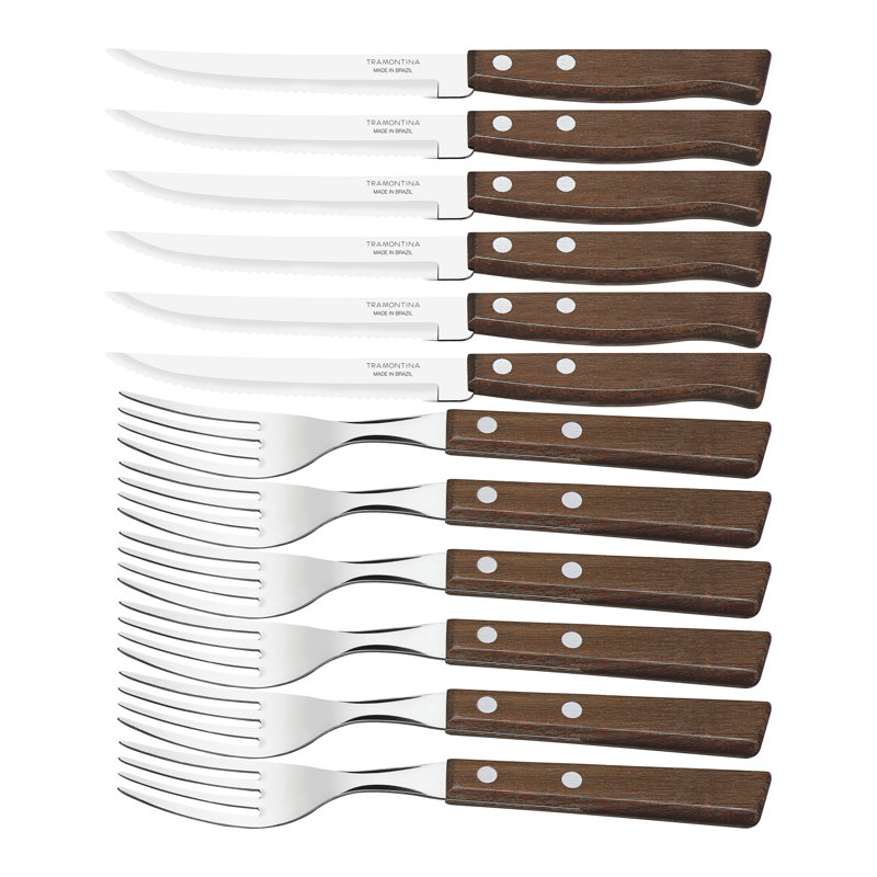 Tramontina Wooden Handle 12 Pcs. Cutlery Set