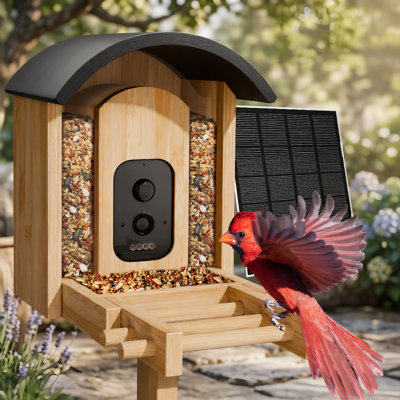 Mangeoire d'oiseaux en bois Visiogear Smart