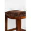 Saddle Upholstered Bar Stool with Solid Wood Frame-1239965535