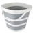 Simplify 10L Collapsible Square Bucket in White/Grey