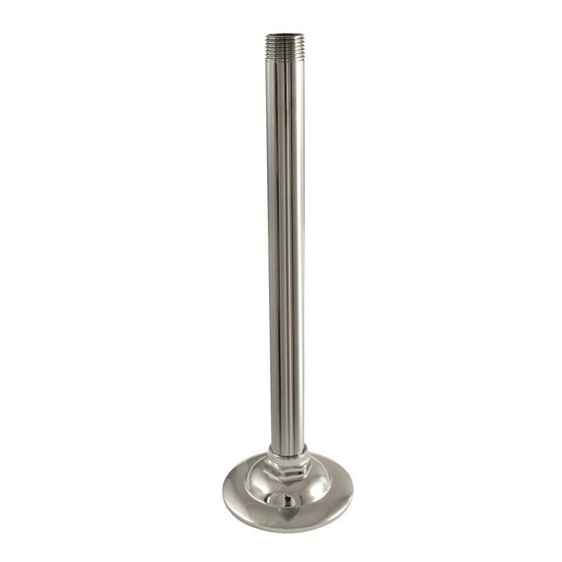 Kingston Brass Shower Scape 10-Inch Rain Drop Ceiling Mount Shower Arm with Round Flange, Polished Nickel
