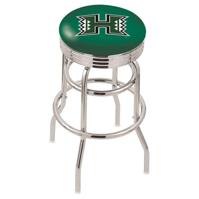 NCAA Bar & Counter Stool, Hawaii Rainbow Warriors, Counter Stool (25" Seat Height)