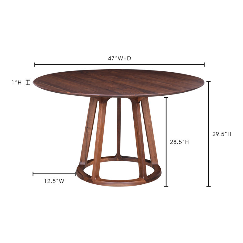Octavian 47" Solid Wood Dining Table