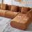 117.7'' 2 - Piece Modern Oversized Modular Sectional Sofa, Teddy Velvet L-shaped Sectional Modular Cloud Sofa For Living Room, Bedroom-1242481215