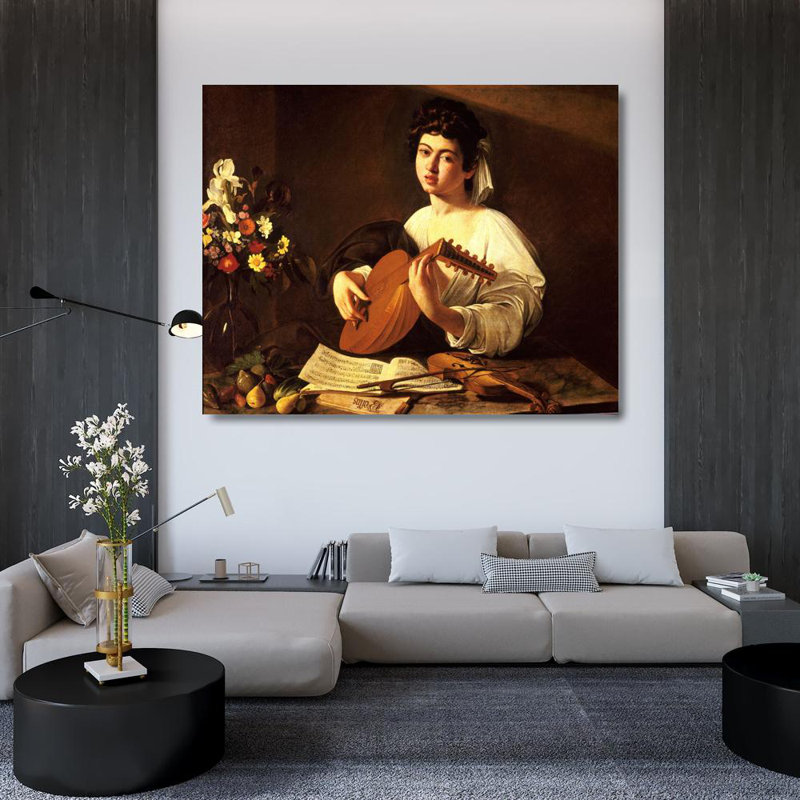 The Lute Player, 36" H x 45" W