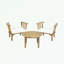 Ensemble de meubles de patio en bois 3 pièces avec table basse ronde