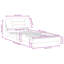 Structure de lit avec DEL sans matelas Hvar gris clair tissu 100 x 200 cm-1362895412-1362895415