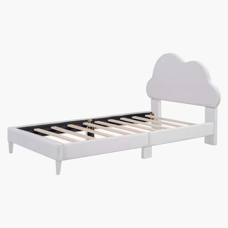 Twin 42.1'' Platform Bed, White