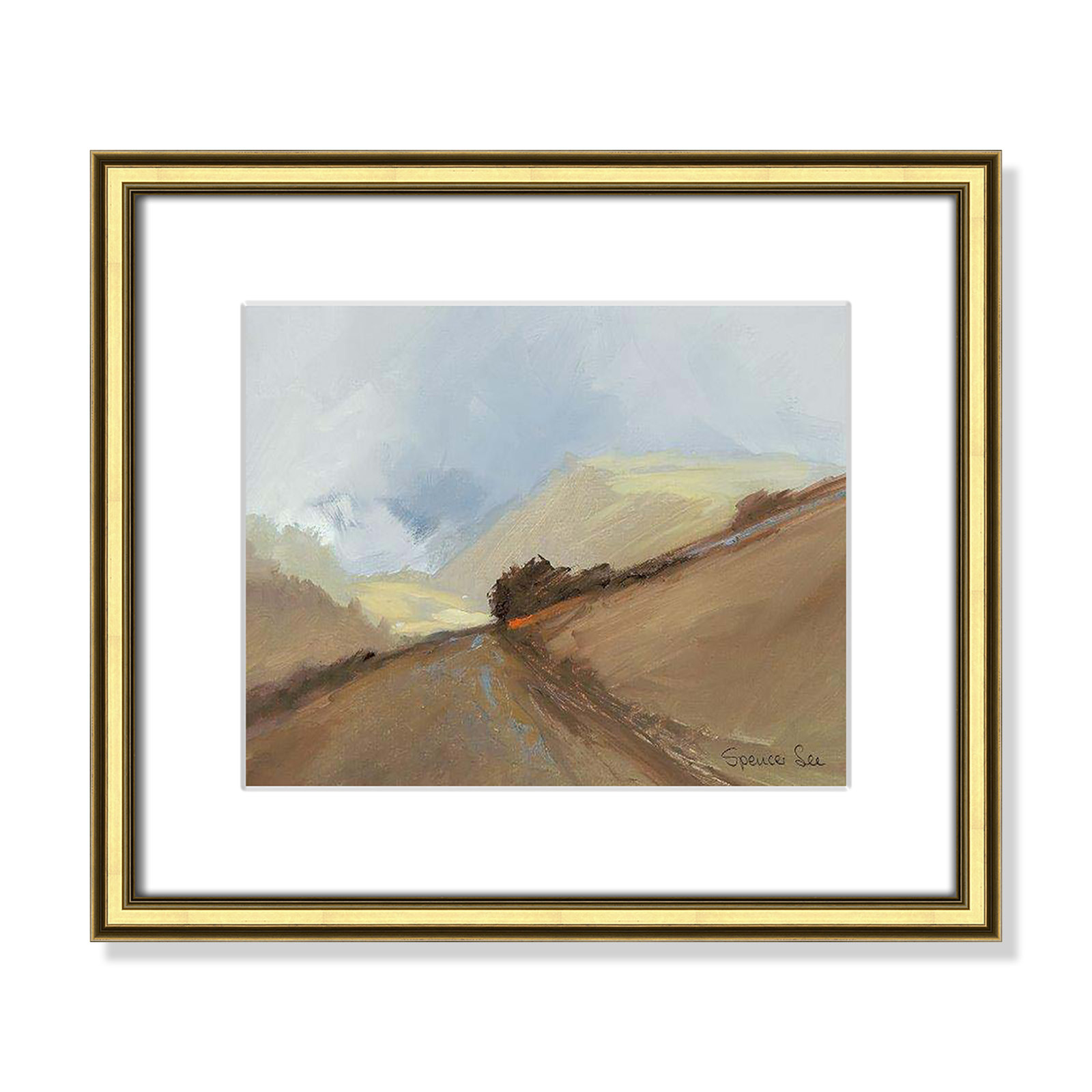 Heaven And Earth II by Spencer Lee, Gold Framed, 14.25" H x 16.25" W x 0.75" D