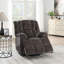 Fauteuil inclinable électrique brun en chenille avec fonction de levage, de chauffage et de massage