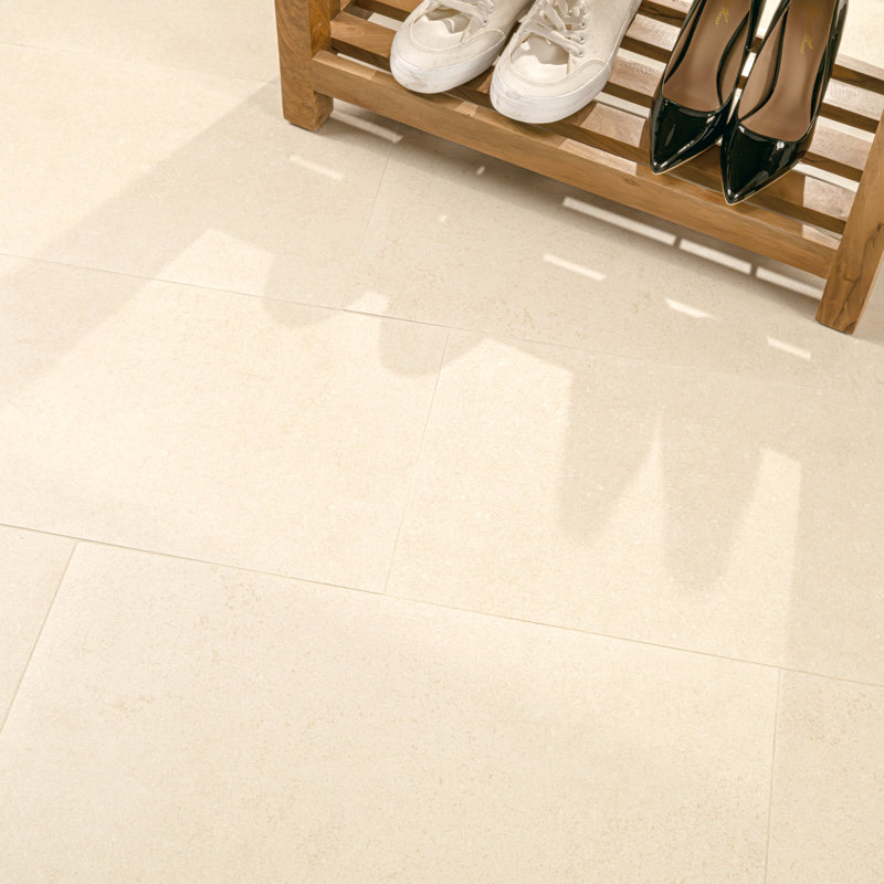 Betonica 12 in. x 24 in. Matte Porcelain Concrete Look Floor And Wall Tile, Canvas