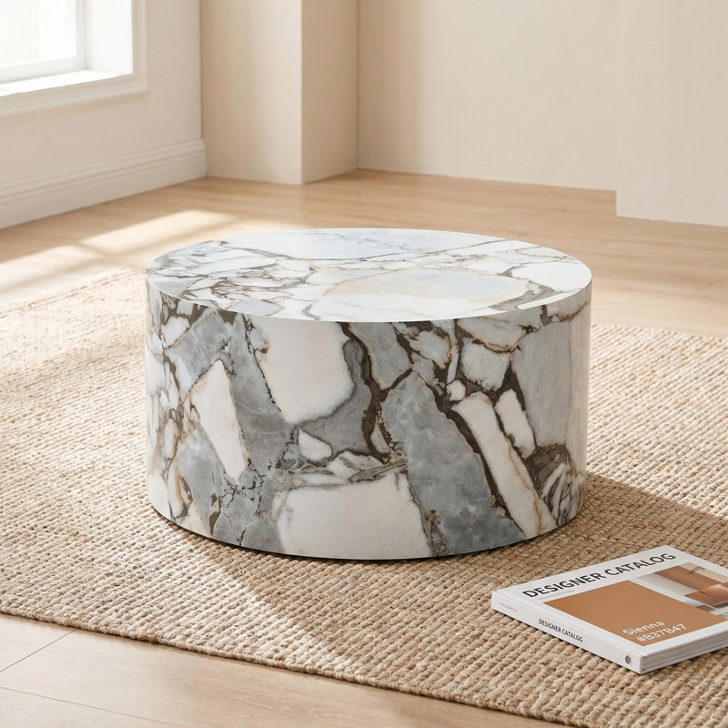 Table basse Minimalist, Blanc / Gris