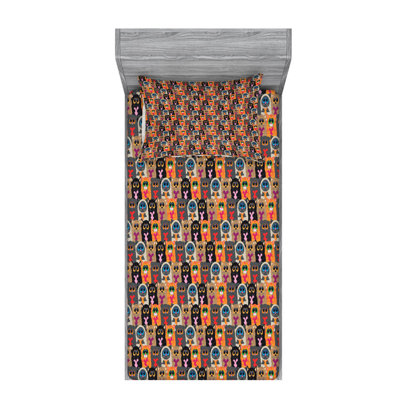 Microfiber Sheet Set, Twin Sheet Set with Fitted Sheet