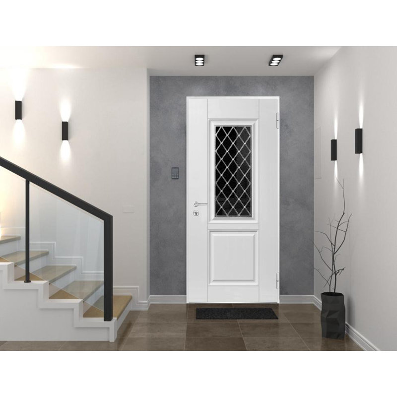 Portes d'entrée avant préinstallées en chêne Ballucio, Côté gauche