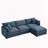 3-Seater Comfy Cloud Couches with Movable Ottoman-1405754264
