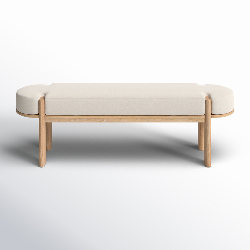 Banc en tissu orme foncé Karina, Brun clair