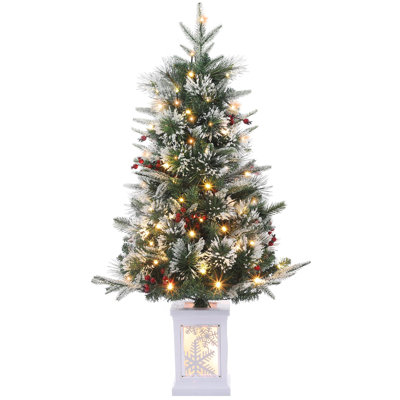 Lighted Cedar Christmas Tree