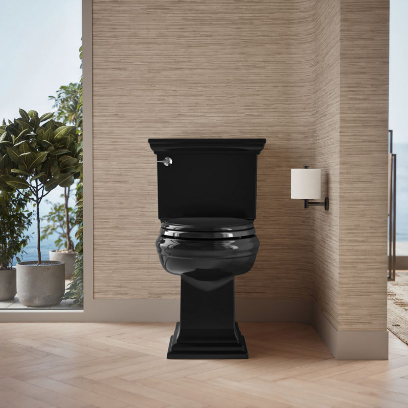 Memoirs™ 1.28 GPF Water Efficient Elongated Two-Piece toilet (Seat Not Included), Black