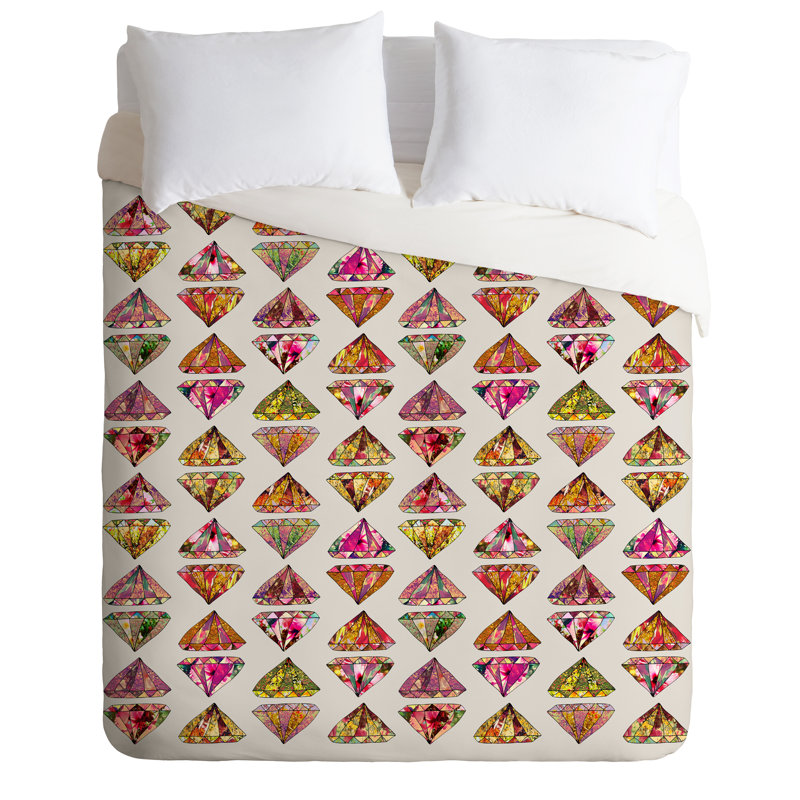 Ensemble de housse de couette Ces diamants sont éternels, Housse de couette simple / simple TG et 1 taie dé