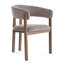 Amara Dark Brown Fabric Dining Chair-1120215965