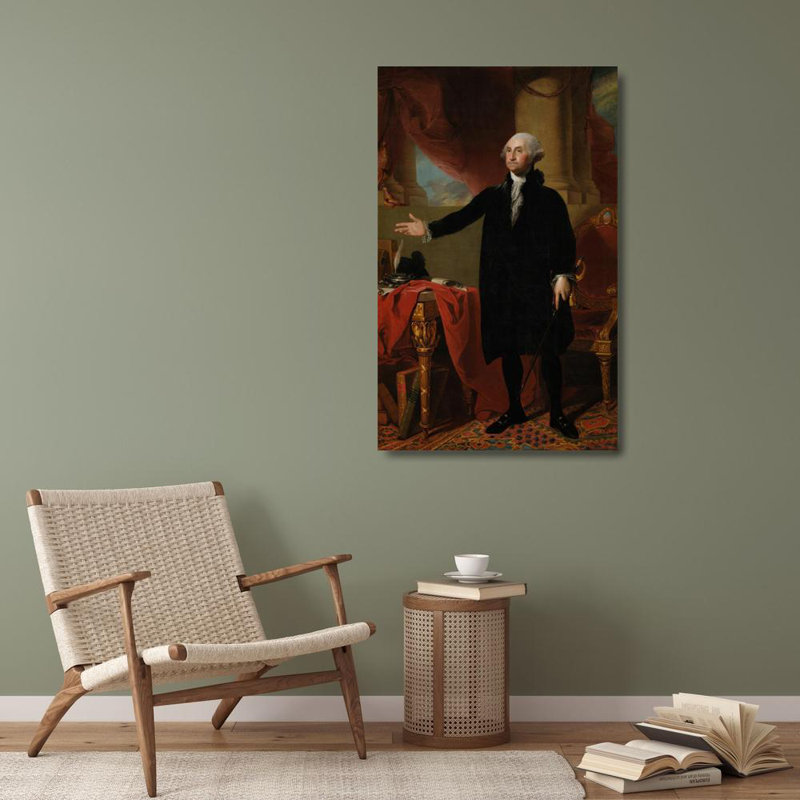 "George Washington" par Gilbert Stuart - Art sur toile tendue avec châssis, H 40 po x l 28 po