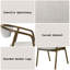 Chaise d'appoint en chenille et noyer Delina