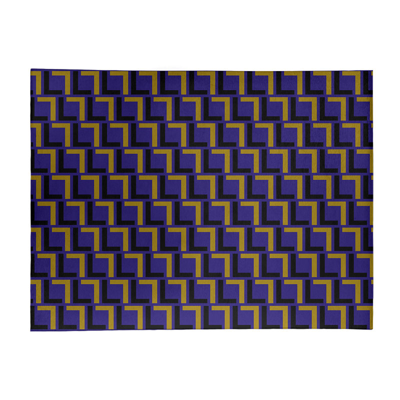 Geometric Indoor Rug, Rectangle 5' x 7'