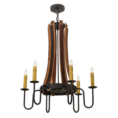 Barrel Stave 6 - Light Chandelier