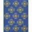Blue Handwoven Wool Stylized Clover Motif Geometric Modern Contemporary Carpet Rug-1825343684