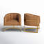 Fauteuil demi-tonneau rembourré l 30 po Romy-1152185453