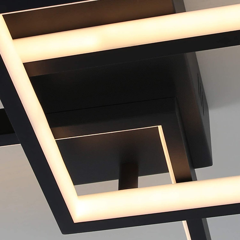 Bergevin LED Semi Flush Mount, Black