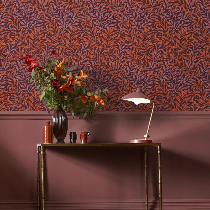 William Morris At Home Willow Bough Floral Wallpaper, Purple