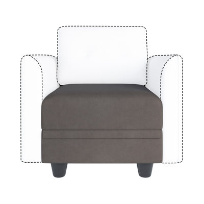 Repose-pieds de rangement en tissu Tomario