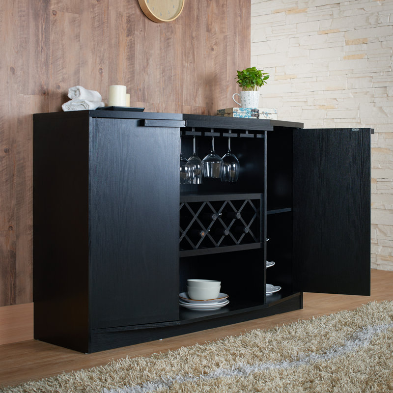 130cm Wine Bar, Black
