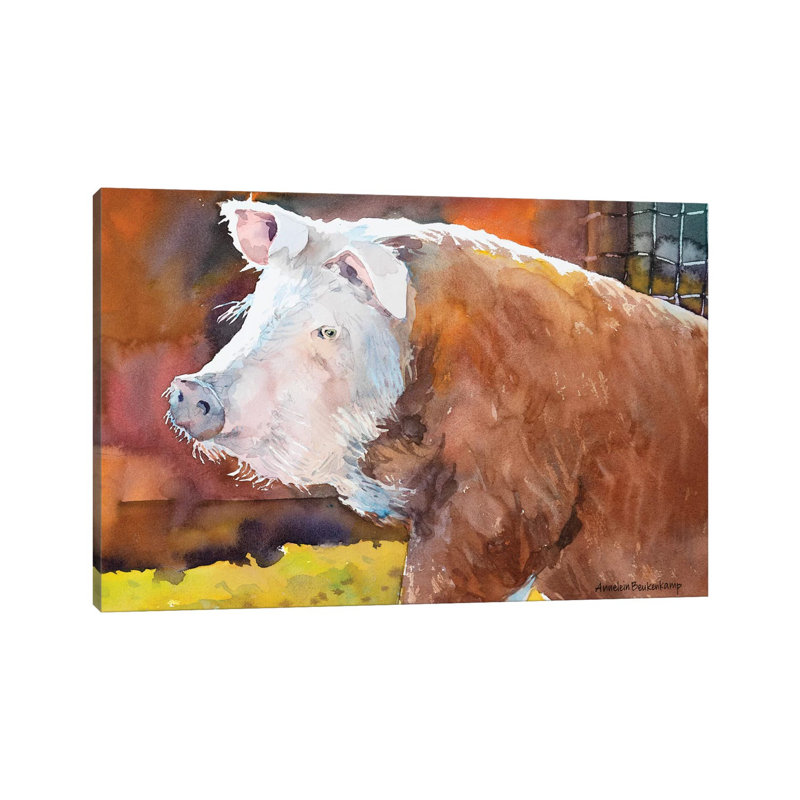 Farmers Hog 1 Piece Wrapped Canvas Painting, 20.32 cm H x 30.48 cm W