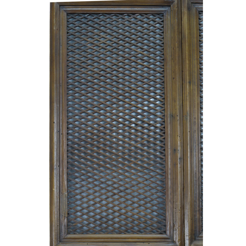 Asian Classic Stained Wood Pivot Screen Doors