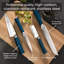 Granitestone Pro Nutriblade 14 Piece Stainless Steel Black Knife Set With Wooden Block-88499592