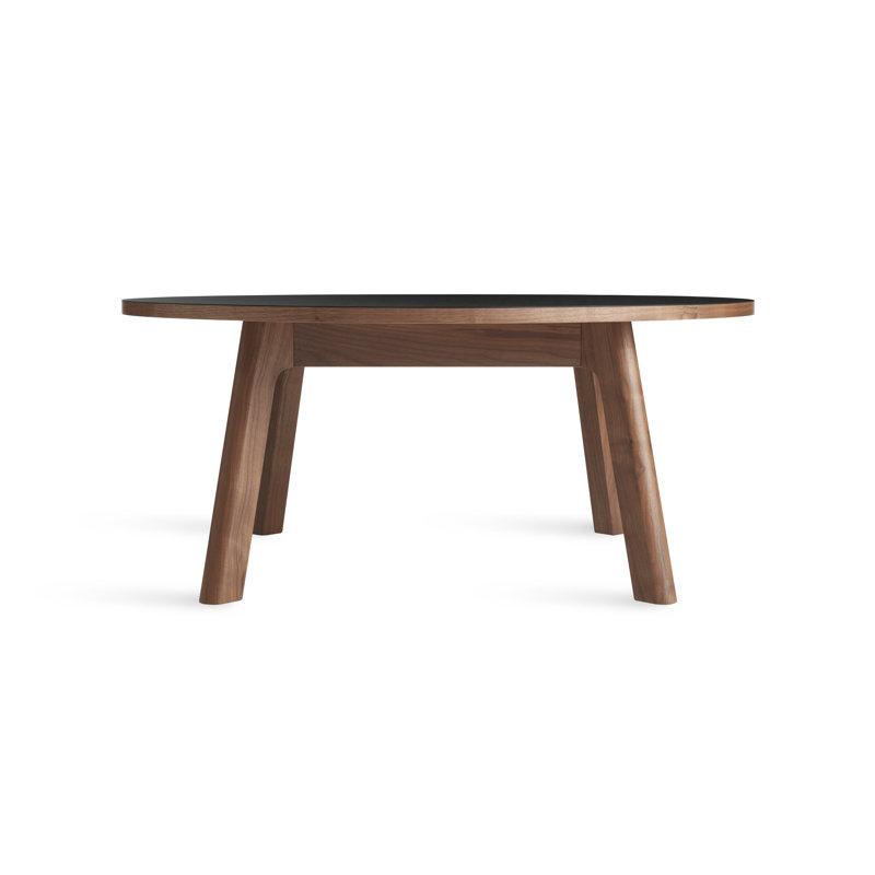 Apt Coffee Table, Black Top/Walnut Base