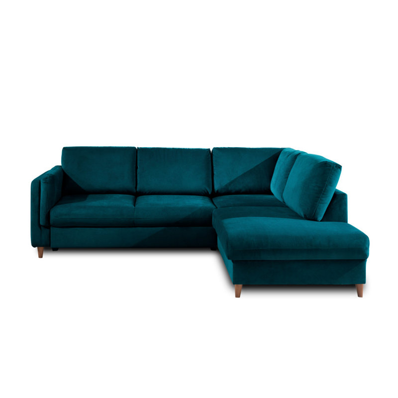 5 Seater Sofa Bed, Peacock Blue, Right Hand Facing