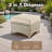 2-Person Outdoor Seating Group With Cushions And Ottomans,  All-Weather Wicker Patio Set-15515811