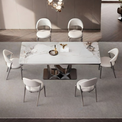 Ensemble de table de salle à manger haut de gamme avec chaises