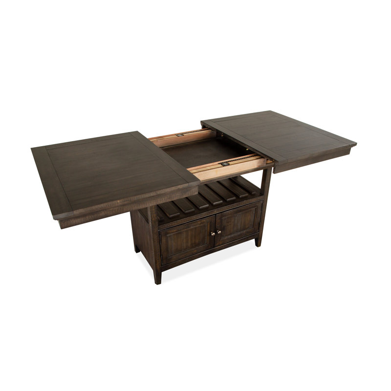 Gabler Elona Counter Height Extendable Solid Wood Dining Table