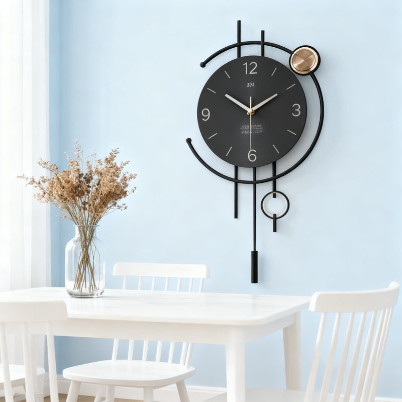 Grande horloge murale pour décor de salon fonctionnant à pile sans tic-tac pour la cuisine de bureau de 27,5 pouces grande horloge murale silencieuse unique pour l'intérieur