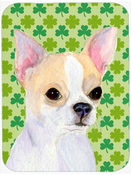 Planche à découper en verre à caroline st. patrick chihuahua st. patrick Shamrock Lucky Irish