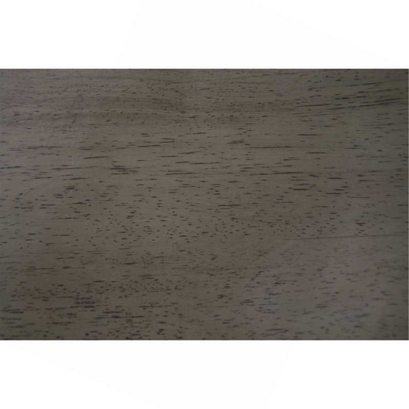 Table basse 1 pièce à finition bicolore grise et noire avec rangement sous le plateau en bois d'hévéa plaqué noyer