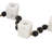 Cole And Grey Marble Garland Decorative White Candle Holder With Brown Tassel And Black Beads-2124080682