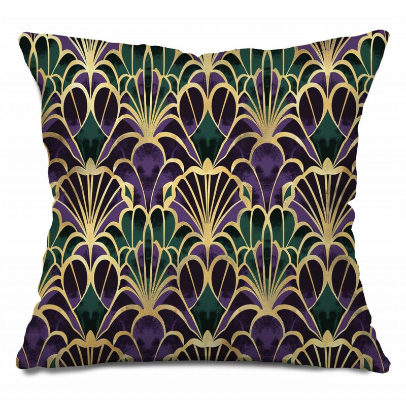 Coussin décoratif réversible en mélange de coton, H 26 po x l 26 po