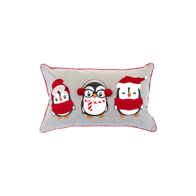 Amuri Abstract GREY/RED Rectangle Throw Cushion