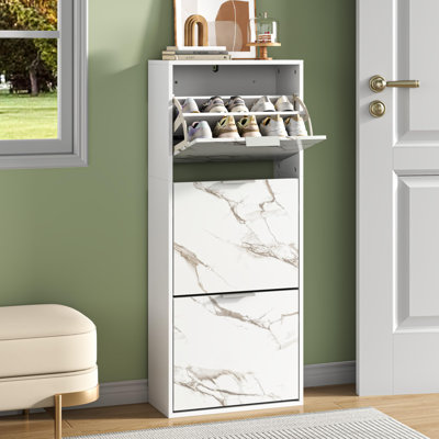 12 Pair Flip Down Shoe Storage
