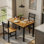 Ensemble de 3 tables de salle à manger pour 2 personnes, petite table de cuisine industrielle avec 2 chaises, ensemble de 2 tables de coin-repas en bois et ensemble de chaises, ensemble de table de salle à manger pour petits espaces, salle à manger, appartement